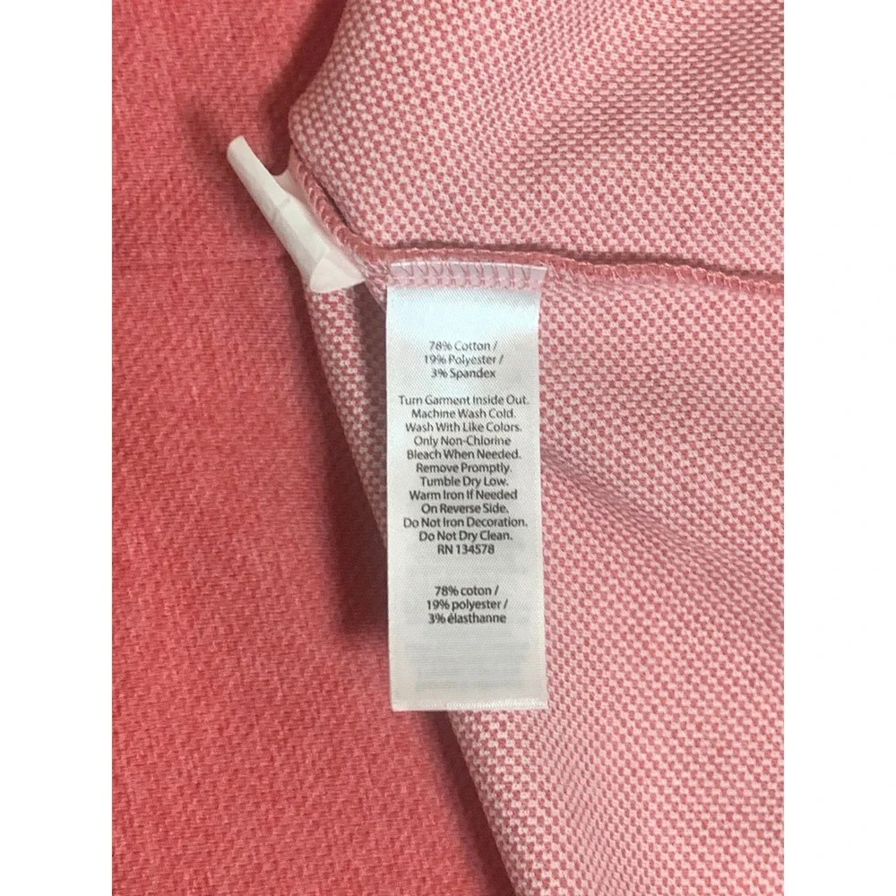 Vineyard Vines Quarter Zip Pullover Mens Medium‎ Pink Performance NWOT